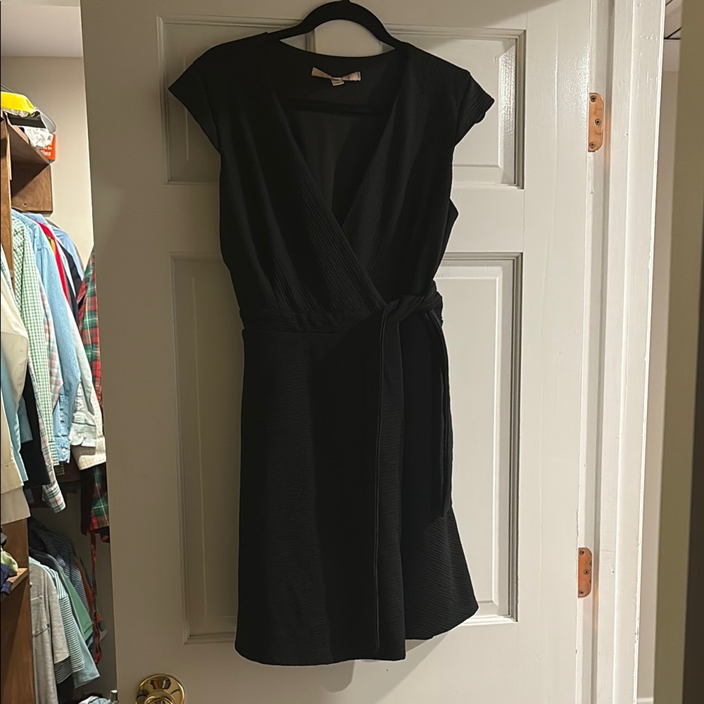 Hutch Elegant Black Wrap Dress